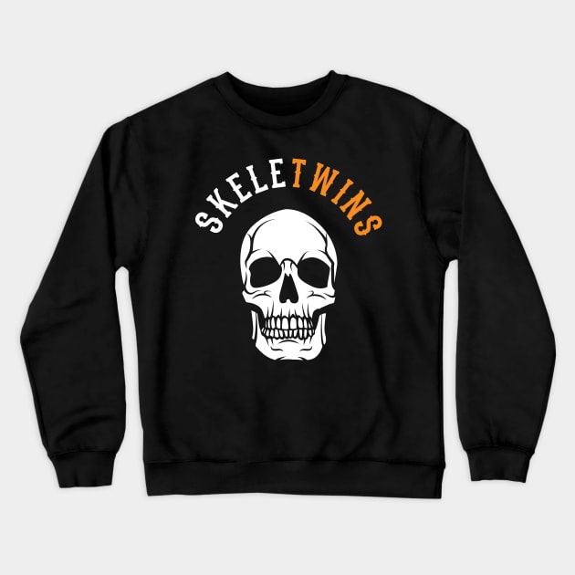 Matching Halloween Twins Costume Skeletwins Skeletons Crewneck Sweatshirt by PodDesignShop